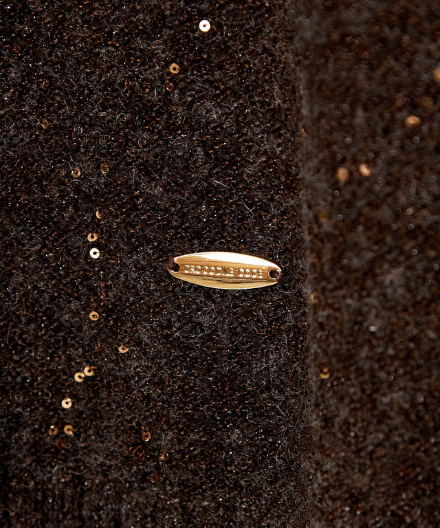 ウールブレンド ショールカラー プルオーバー ニット