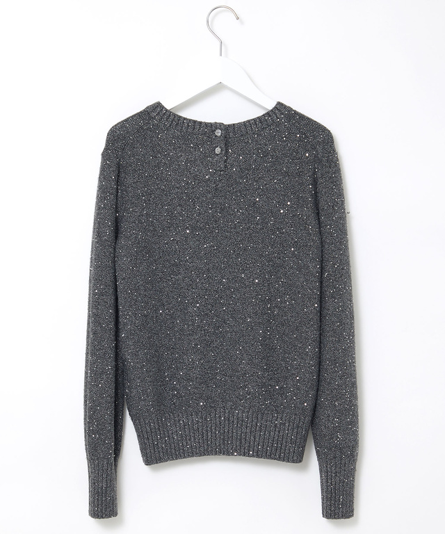 ウールブレンド ショールカラー プルオーバー ニット