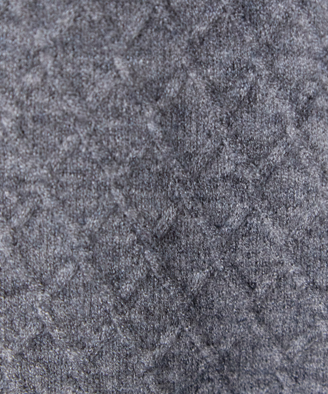 ウールブレンド ミドル丈 チュニックカーディガン