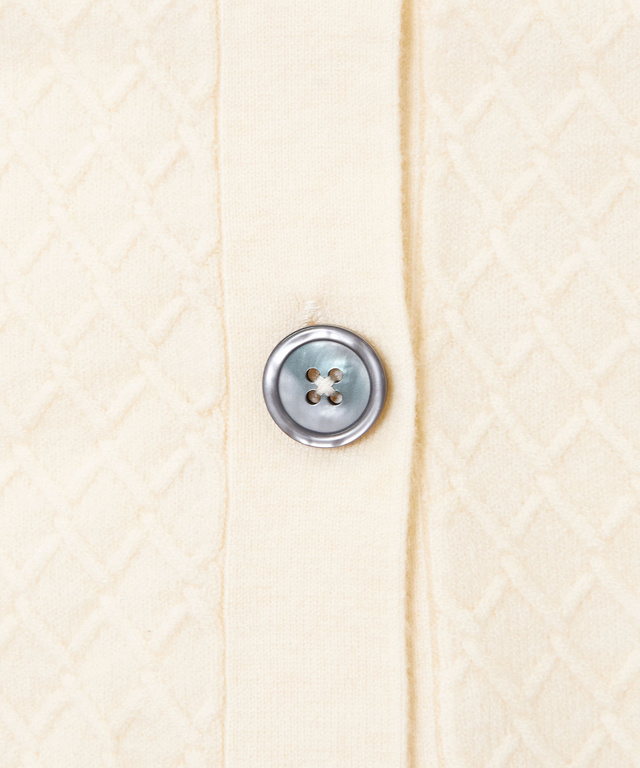 ウールブレンド ミドル丈 チュニックカーディガン