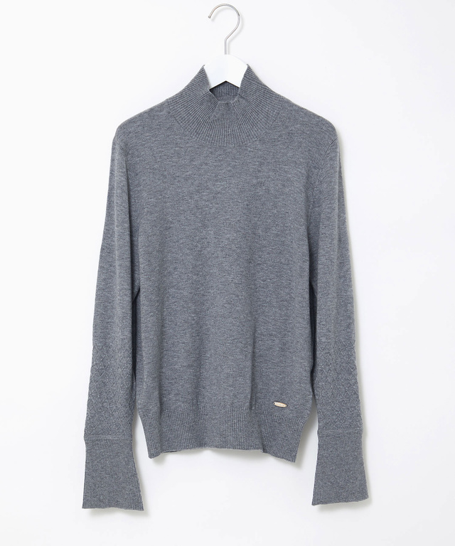 フリル袖 ハイネック セーター