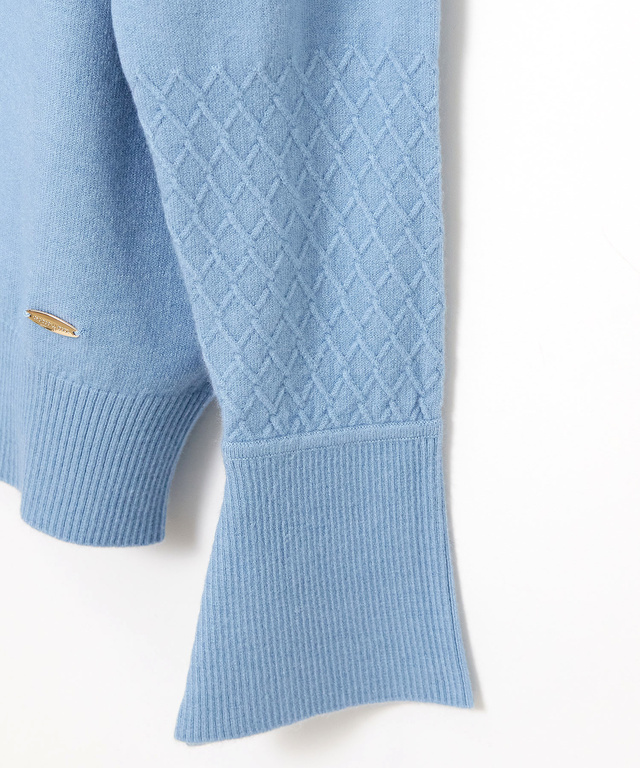 フリル袖 ハイネック セーター