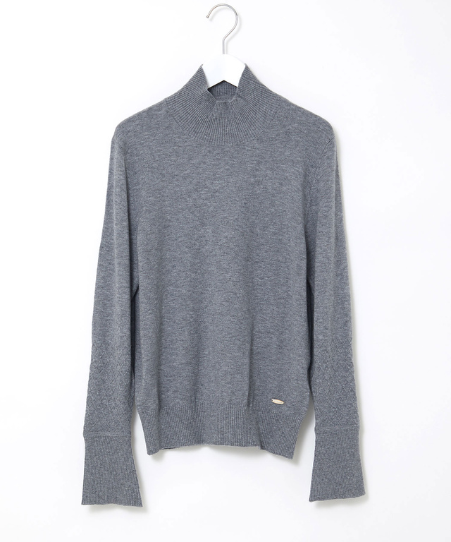 フリル袖 ハイネック セーター