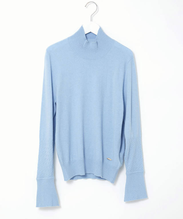 フリル袖 ハイネック セーター