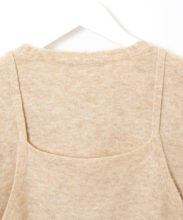 キャミソール付き デザイン セーター