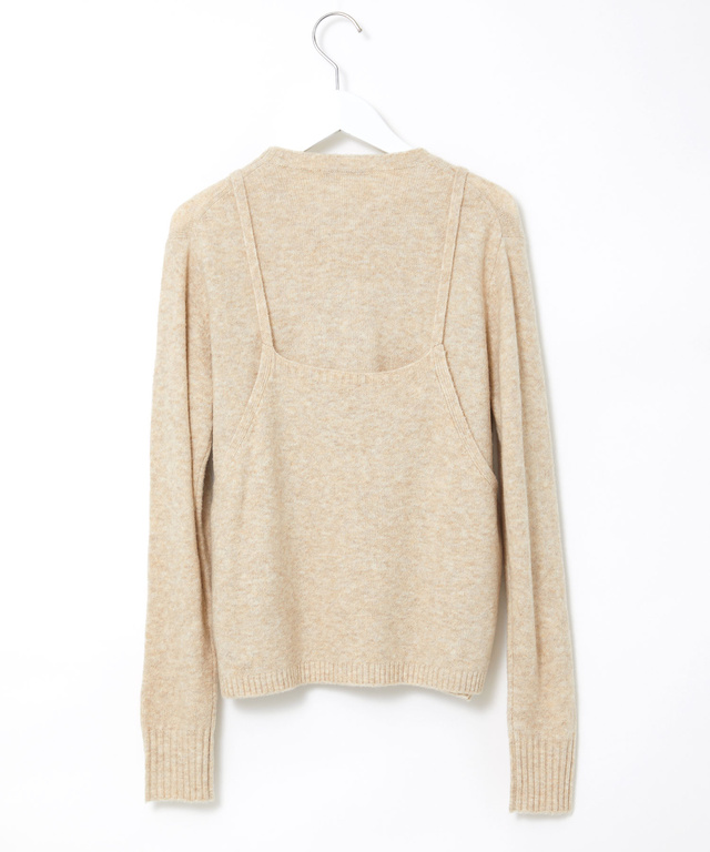 キャミソール付き デザイン セーター