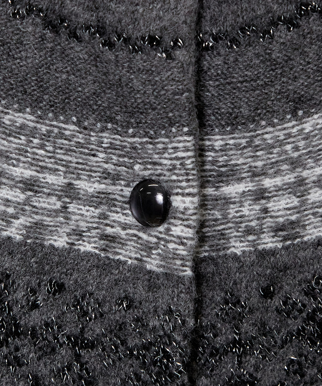 ウールブレンド フェアアイル柄 ニットカーディガン