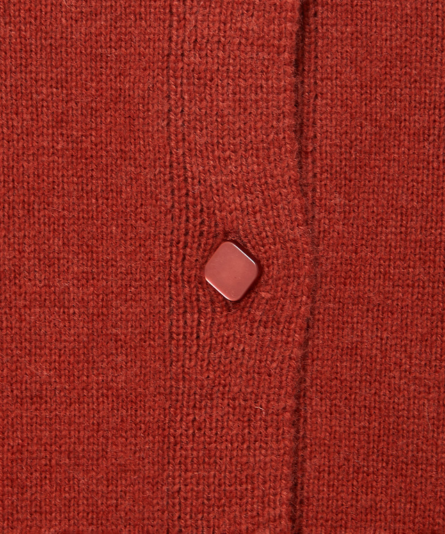 ウールブレンド ボトルネック カーディガン