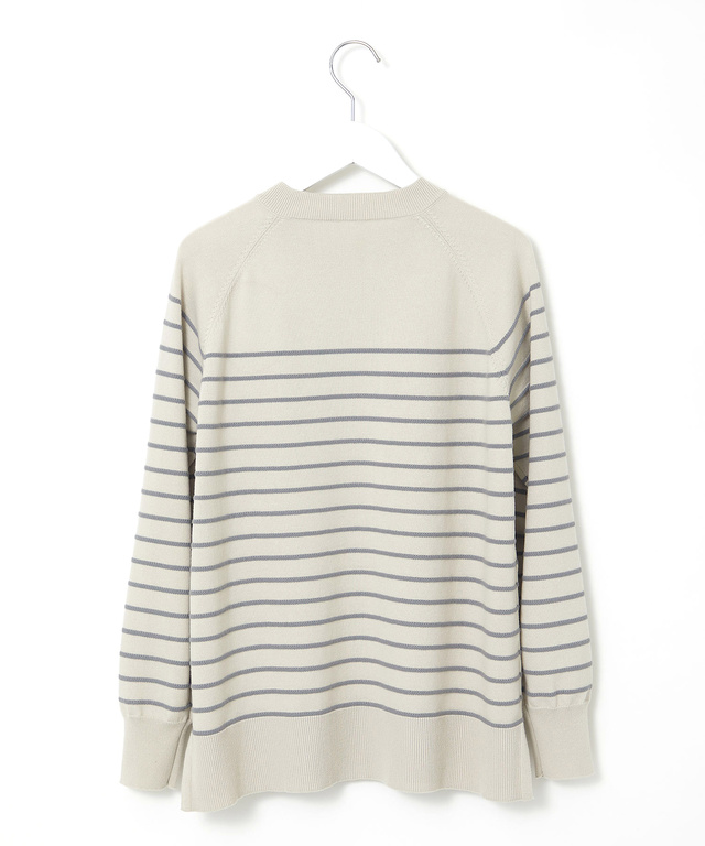 アシンメトリー ボーダー ニット【手洗いOK】