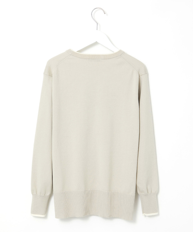 配色 ニット プルオーバー【手洗いOK】