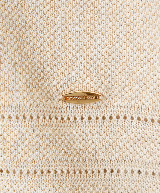 裾編み柄 Vネックベスト【手洗いOK】