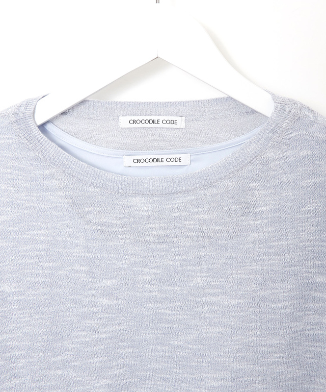 リネンブレンド インナー付きニット【手洗いOK】【オンラインショップ・一部店舗限定】