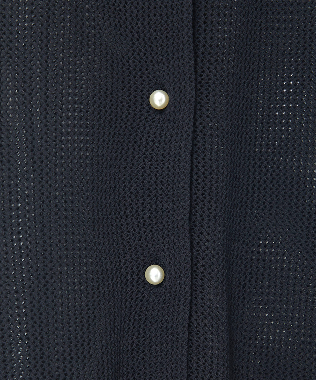 メッシュ編み  ニットベスト【手洗いOK】