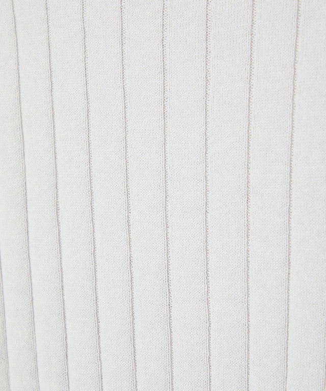 カシミヤブレンド ワイドリブ ハイネック ニット【手洗いOK】