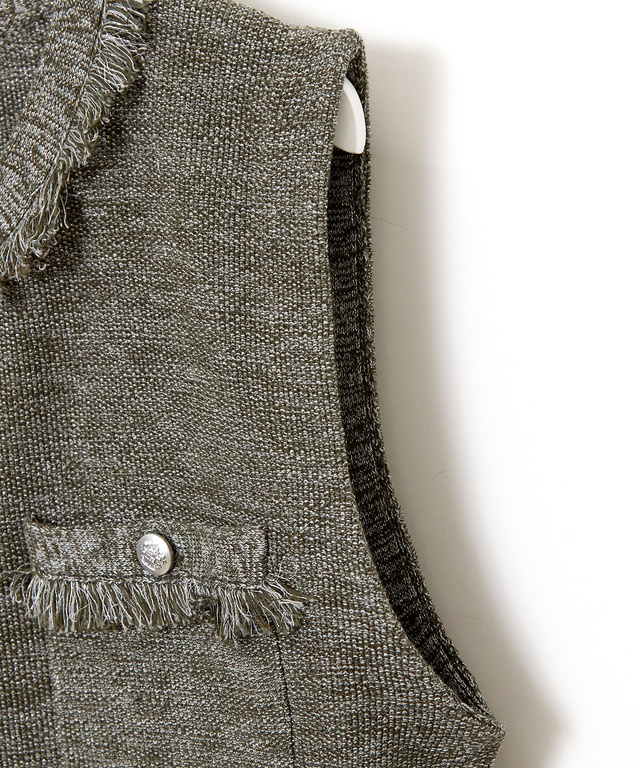 ラメツイード ジレ