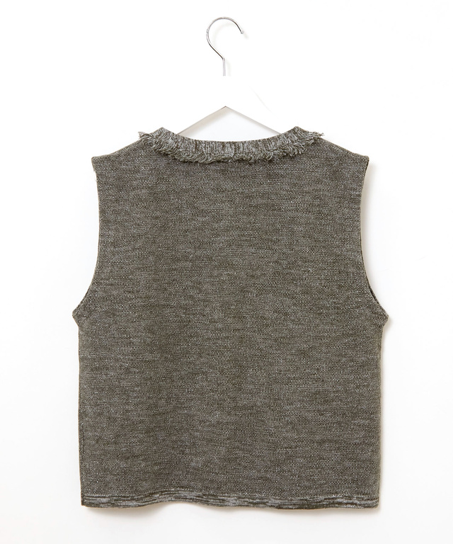 ラメツイード ジレ