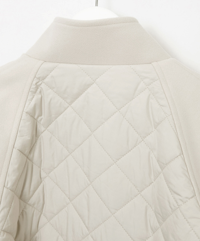 異素材 中綿キルティング ジャケット