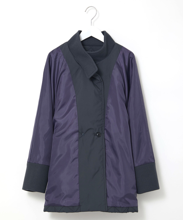 異素材 中綿キルティング ジャケット