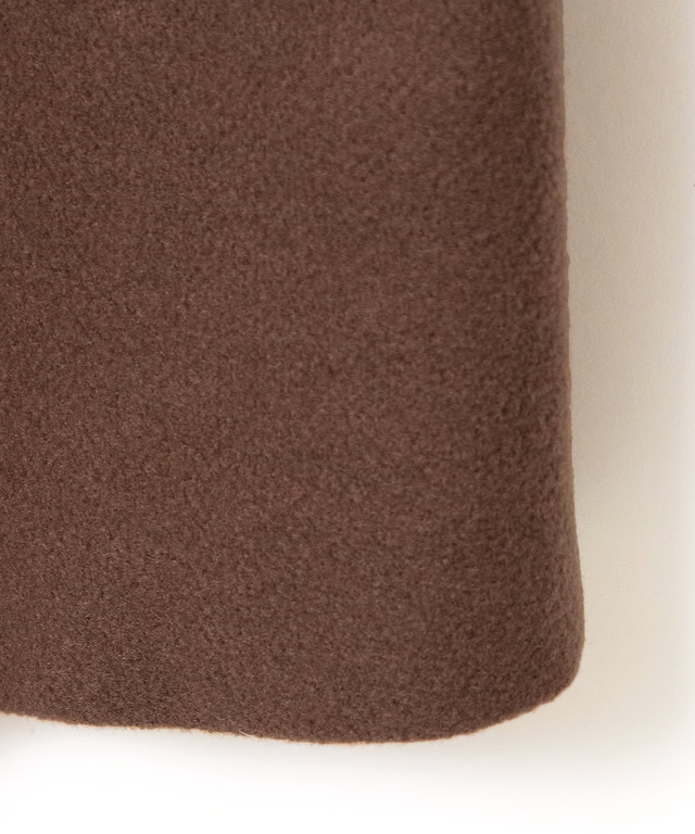 ノーカラー ショート コート