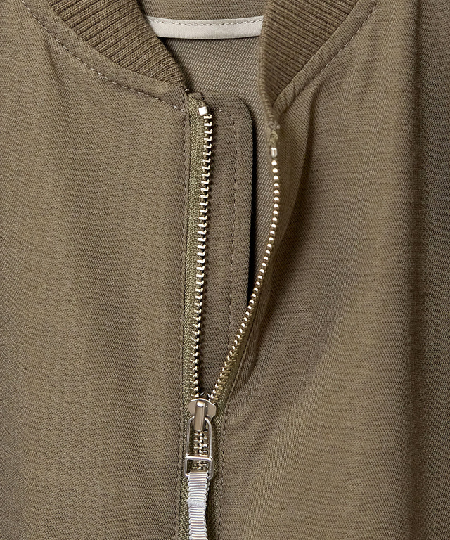 リネンライク ライトブルゾン