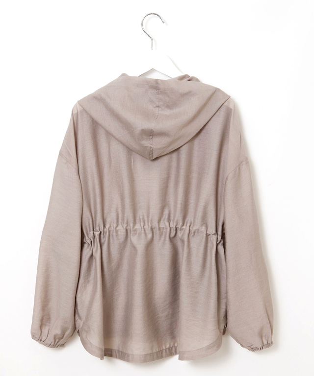 シアー フード付きブルゾン