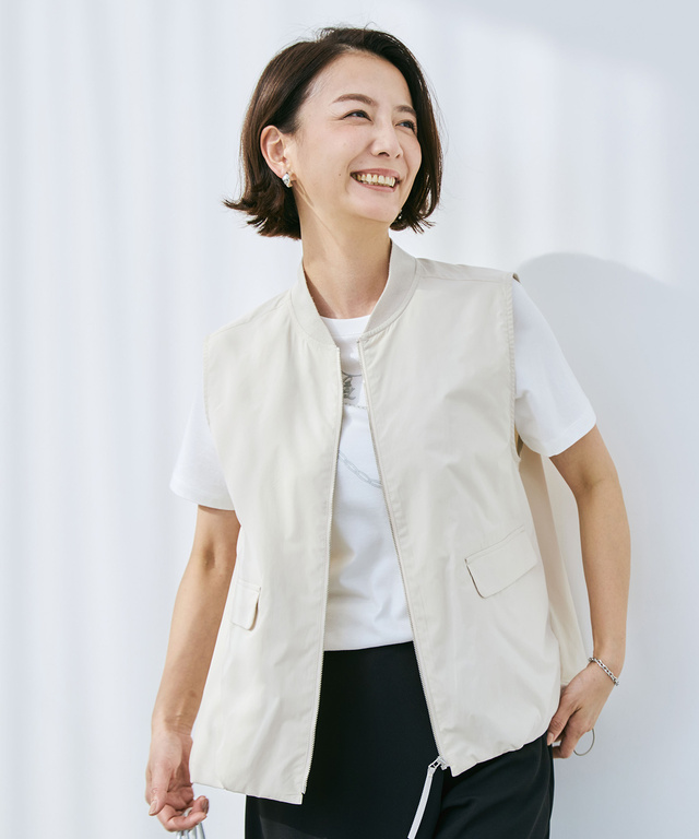 タフタ ジップアップ ベスト