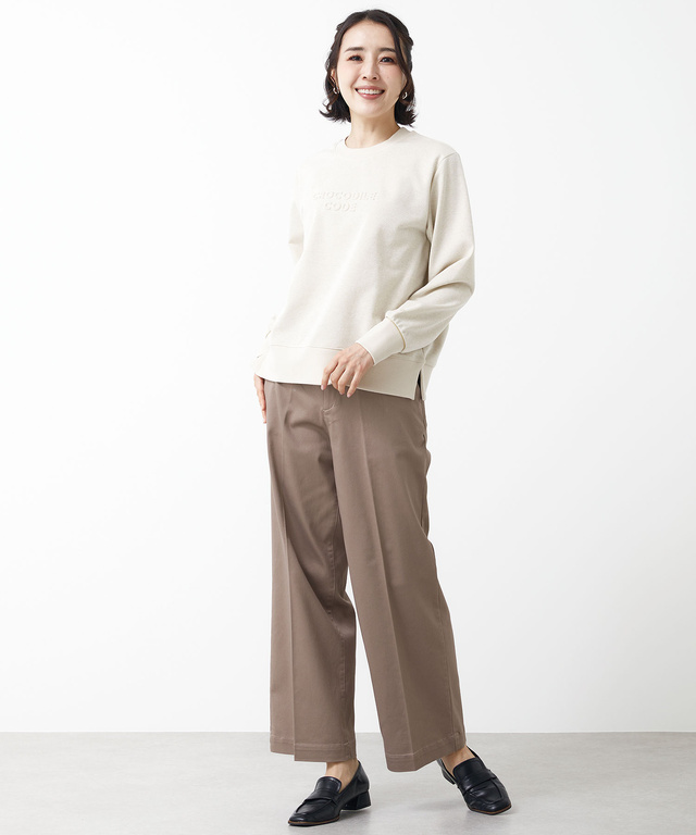 サテン セミワイド パンツ【一部店舗限定】