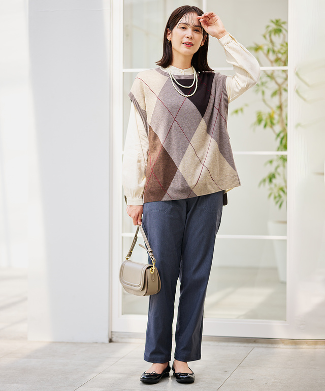 裏起毛 ベイカーステッチ パンツ