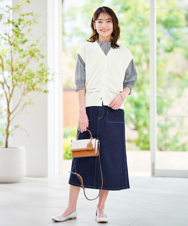 ウエストゴム デニム スカート