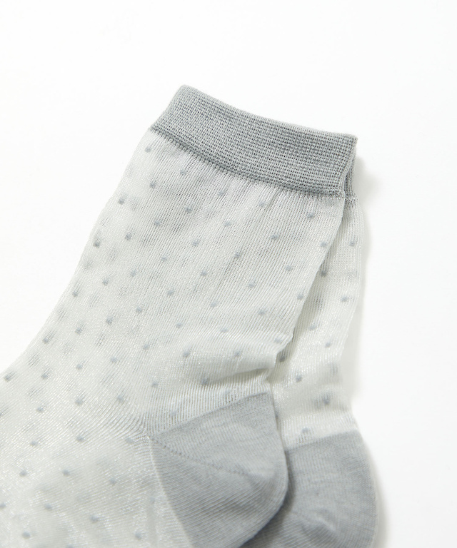 ドット柄 シアー  ソックス【オンラインショップ・一部店舗限定】