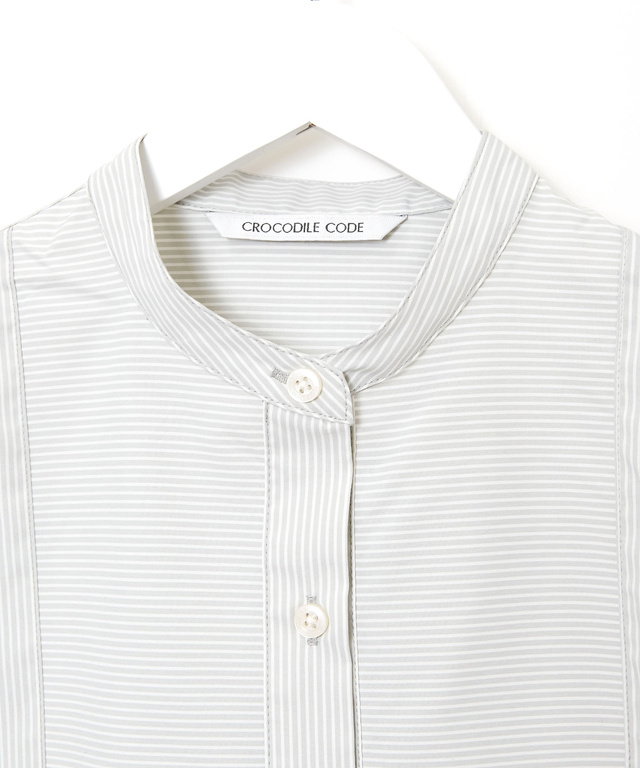 ヨーク切り替え ストライプ ワンピース