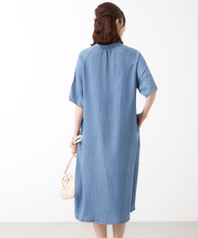 デニムライク ワンピース【オンラインショップ・一部店舗限定】