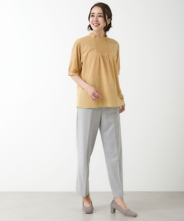 ピンタック デザイン ブラウス