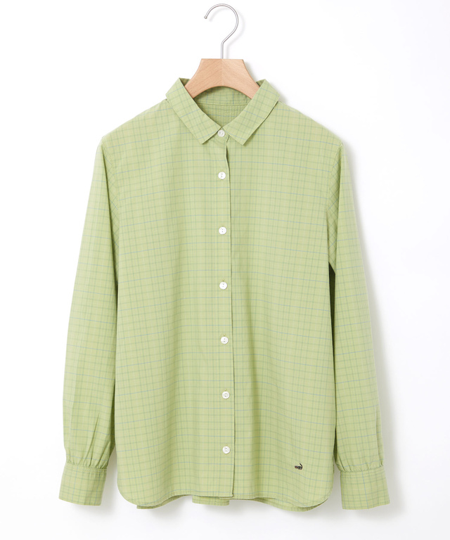 ピンタックデザイン コットン ブラウス