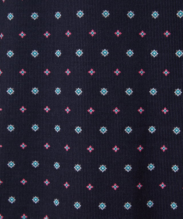 小紋柄 プリントブラウス