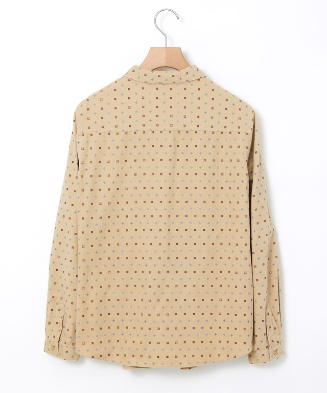 小紋柄 プリントブラウス