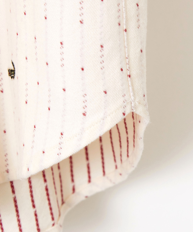 ドットドビー ショールカラー ブラウス