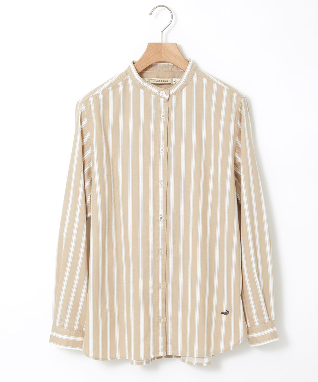 バンドカラー ストライプ チュニック【一部店舗限定】