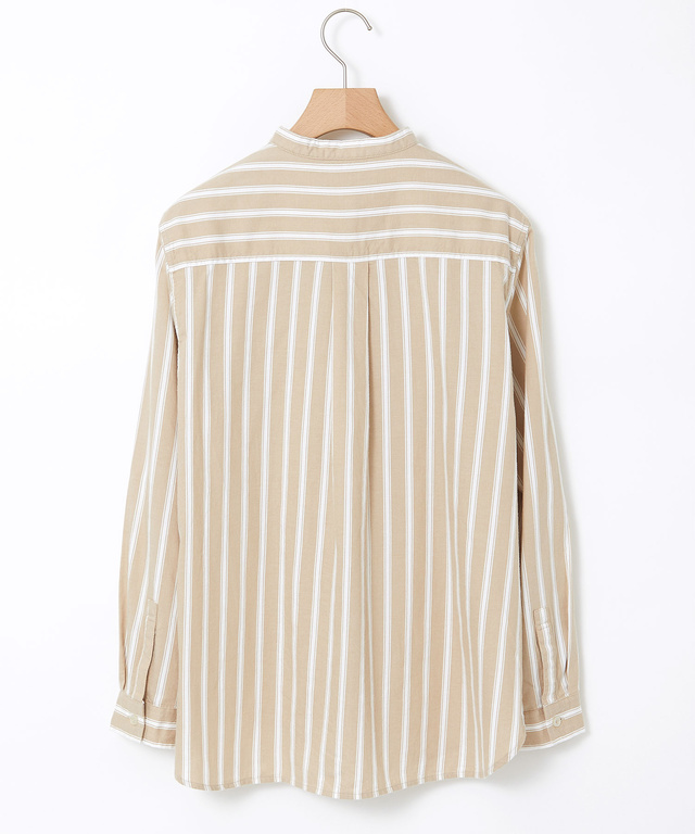 バンドカラー ストライプ チュニック【一部店舗限定】