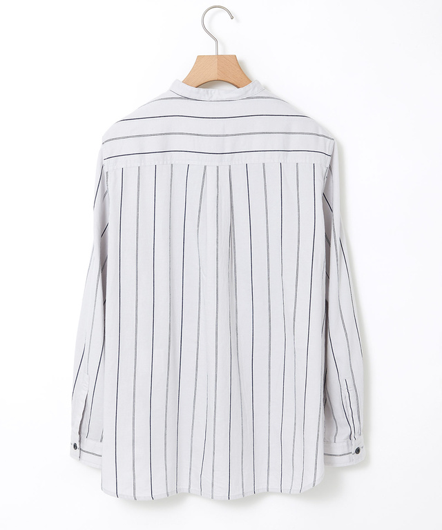 バンドカラー ストライプ チュニック【一部店舗限定】