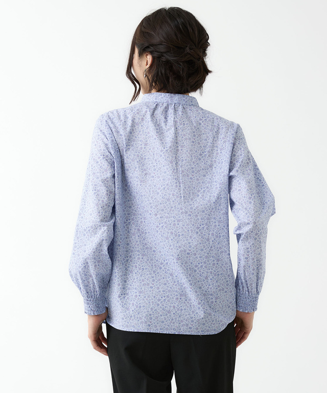 花柄プリント ピンタック ブラウス【オンラインショップ限定】