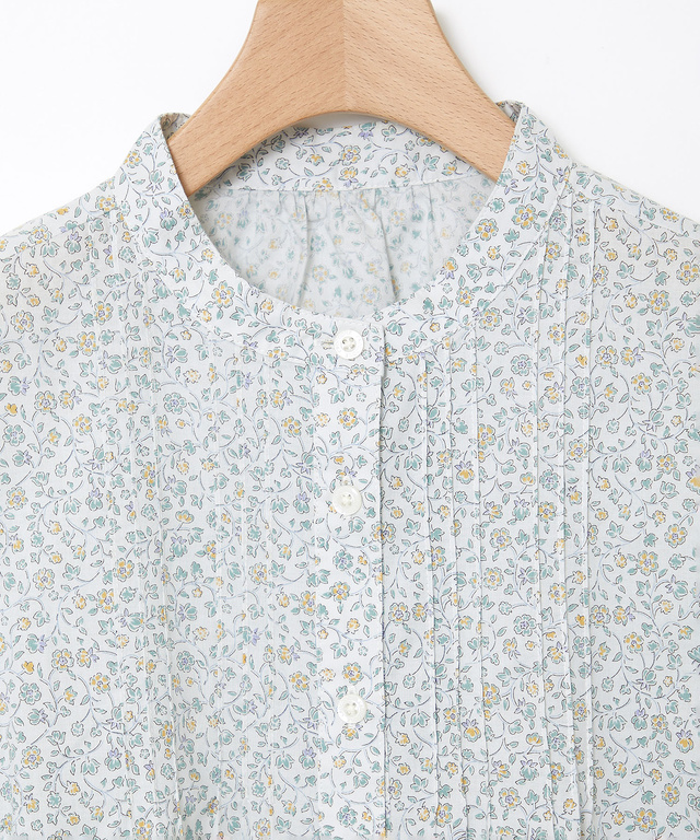 花柄プリント ピンタック ブラウス【オンラインショップ限定】