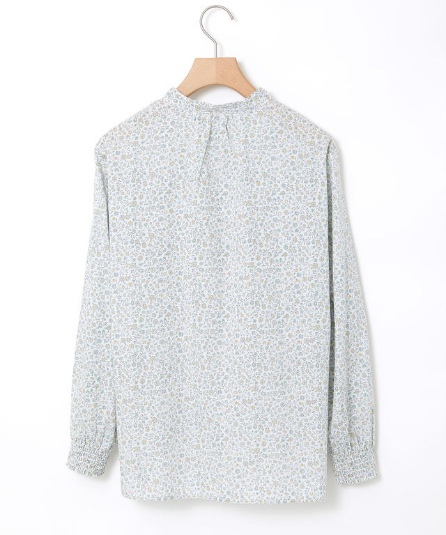 花柄プリント ピンタック ブラウス【オンラインショップ限定】