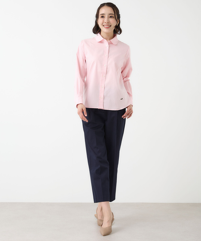 ノンアイロン オックスフォード ブラウス【シワになりにくい】