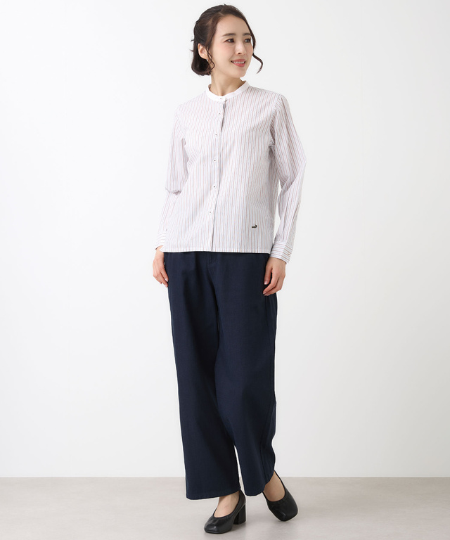 クレリック ストライプ ブラウス