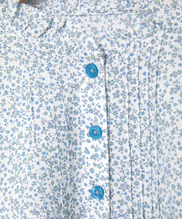 フリル襟 小花柄 ブラウス