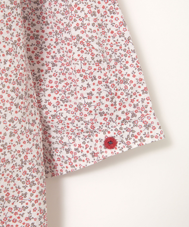 フリル襟 小花柄 ブラウス