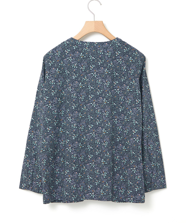 リーフ柄 プルオーバー ブラウス【オンラインショップ・一部店舗限定】