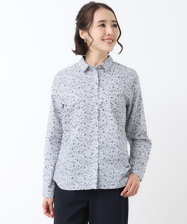 フラワープリント ブラウス【オンラインショップ・一部店舗限定】