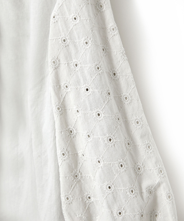 袖刺繍 プルオーバー ブラウス